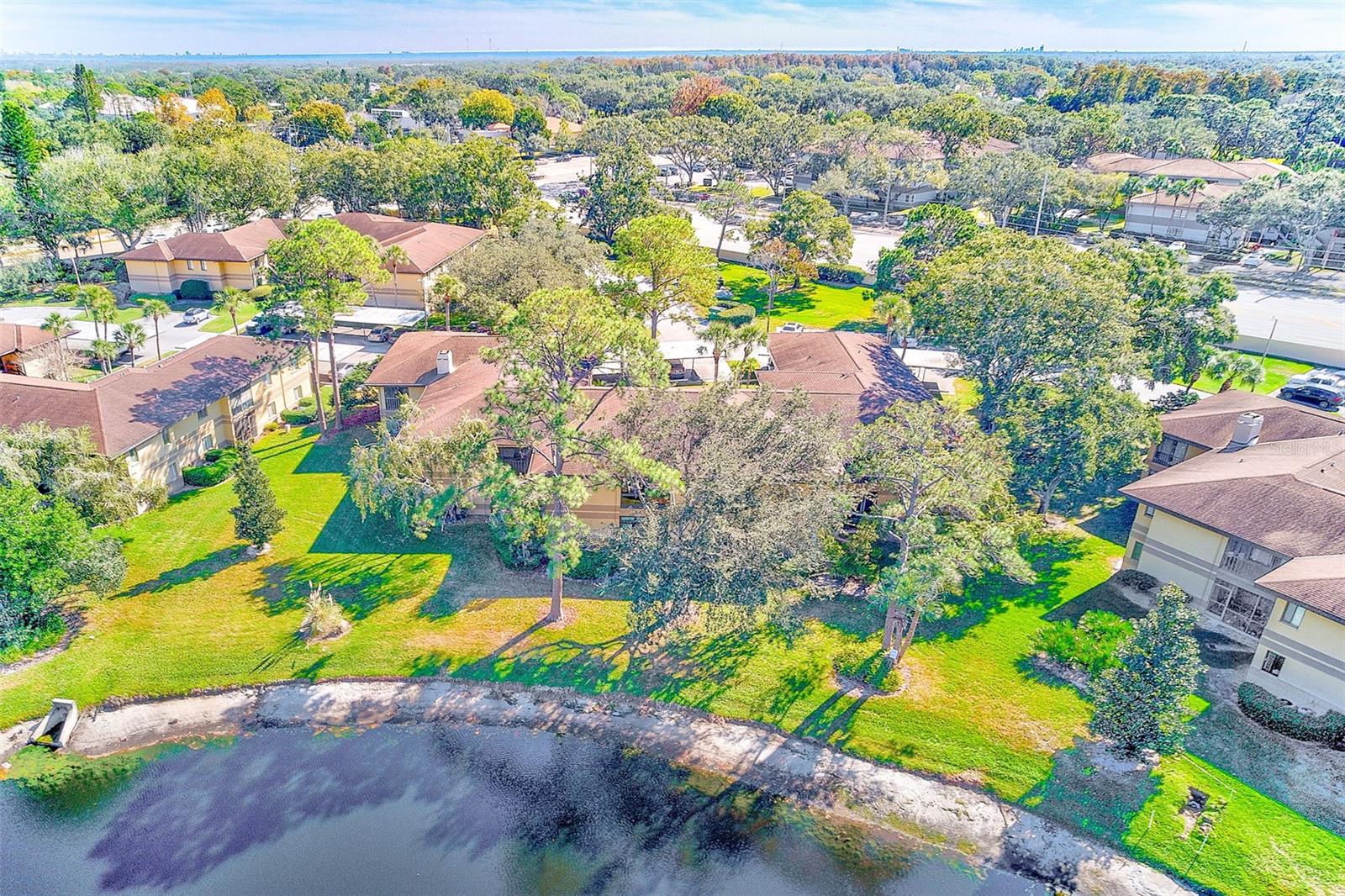 Aerial view of condominium complex