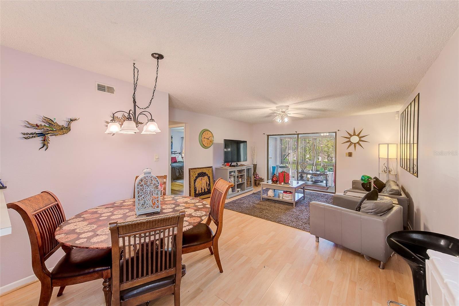View of dining room and living room