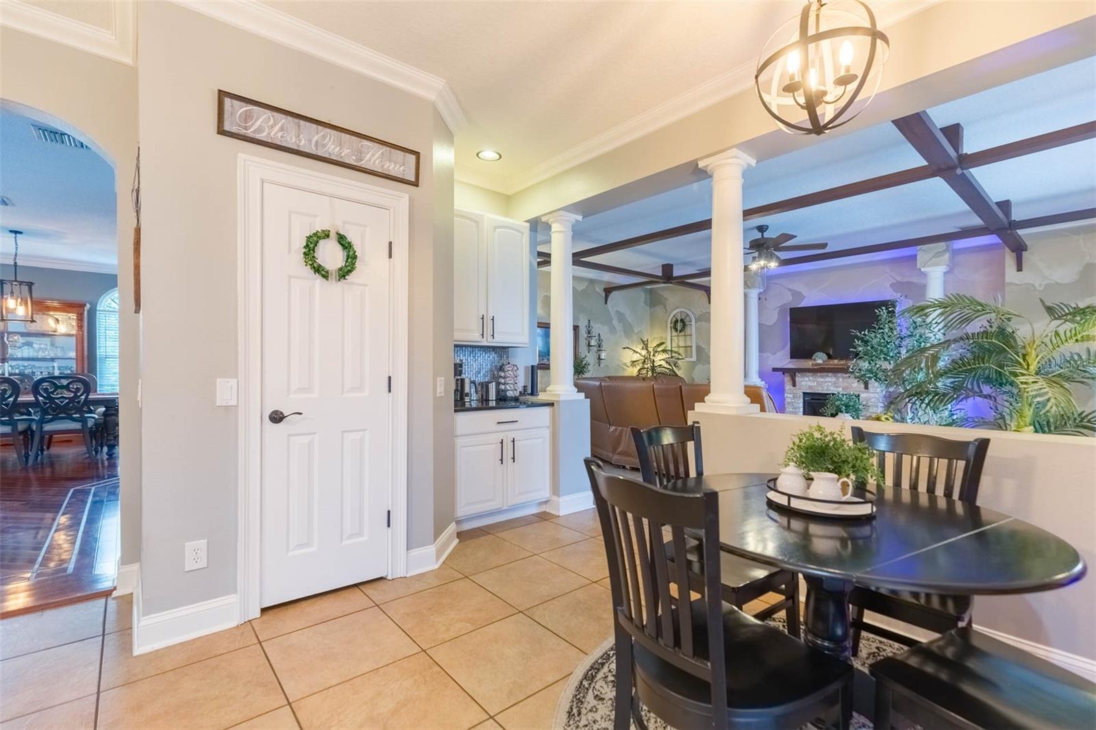 Walk in pantry and dedicated office/organizational area/coffee nook