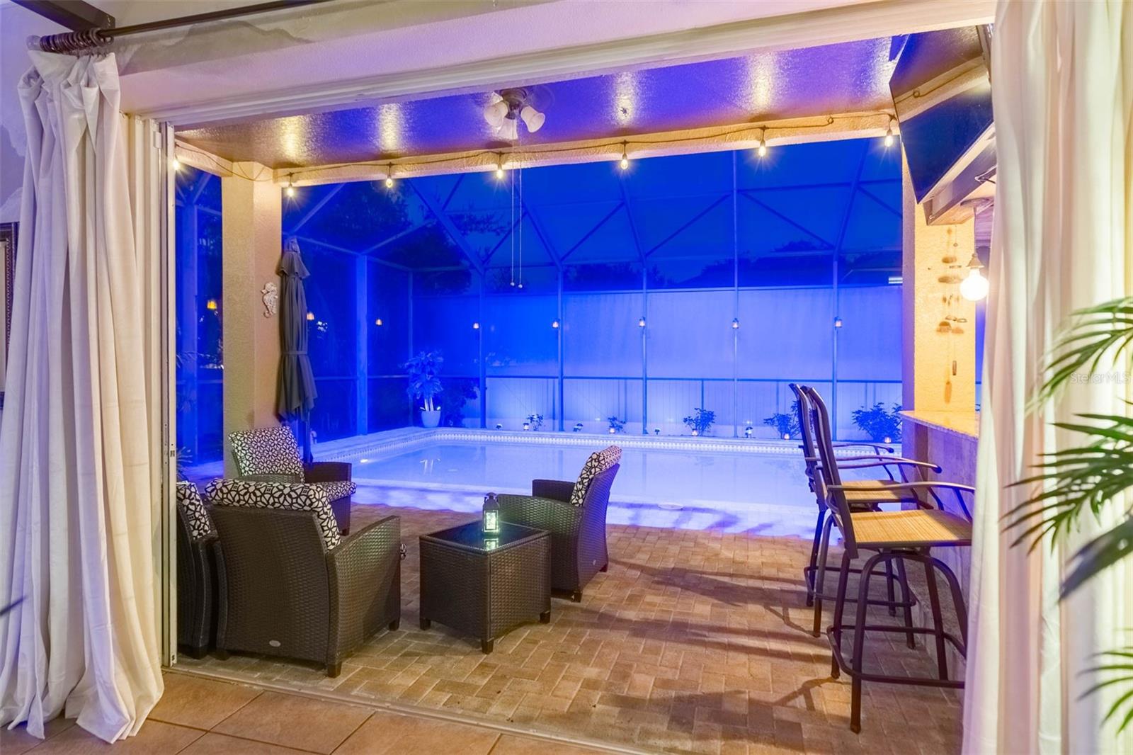 Lots of exterior lighting