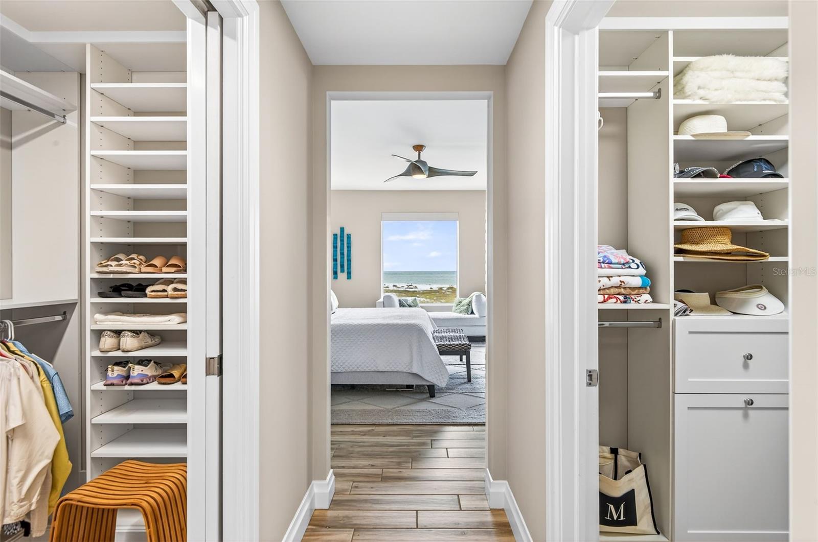 Owner's suite - TWO walk in closets w/shelving