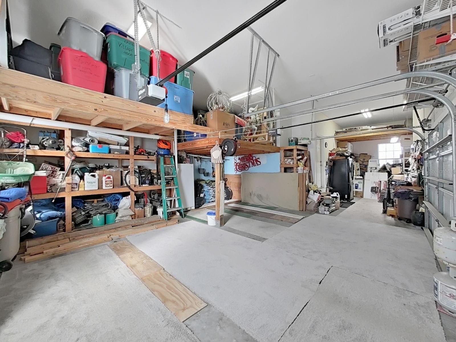 2 CAR OVER SIZED GARAGE WITH BUILT-IN STORAGE