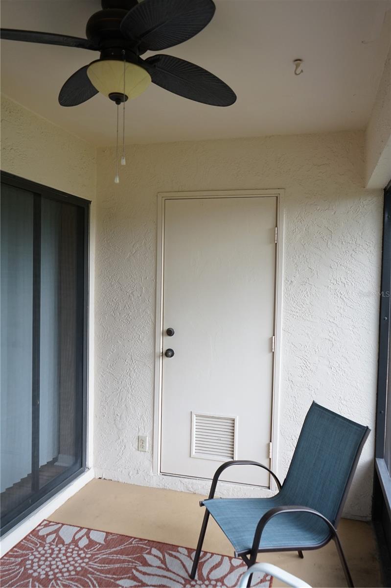 storage closet in lanai