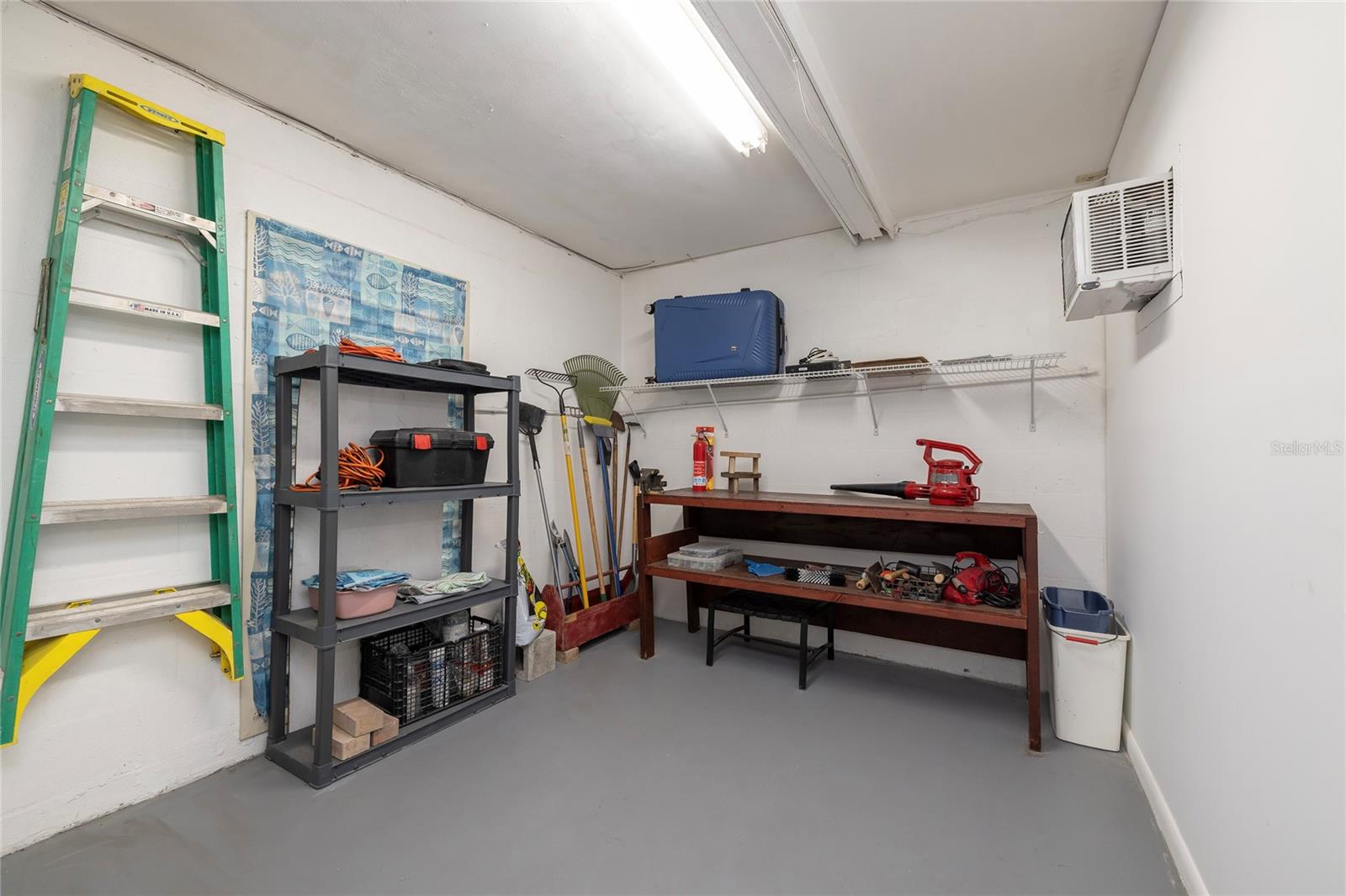 Additional storage room in garage
