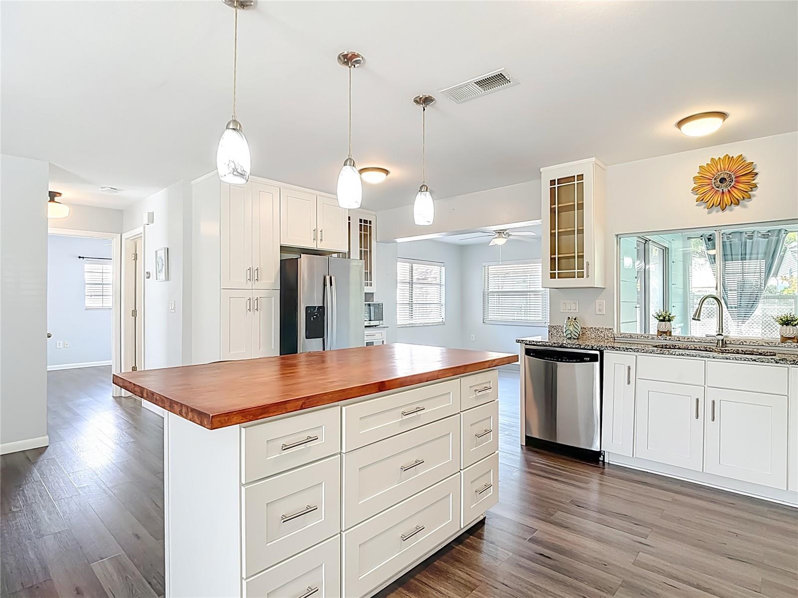 Butcher block kitchen island