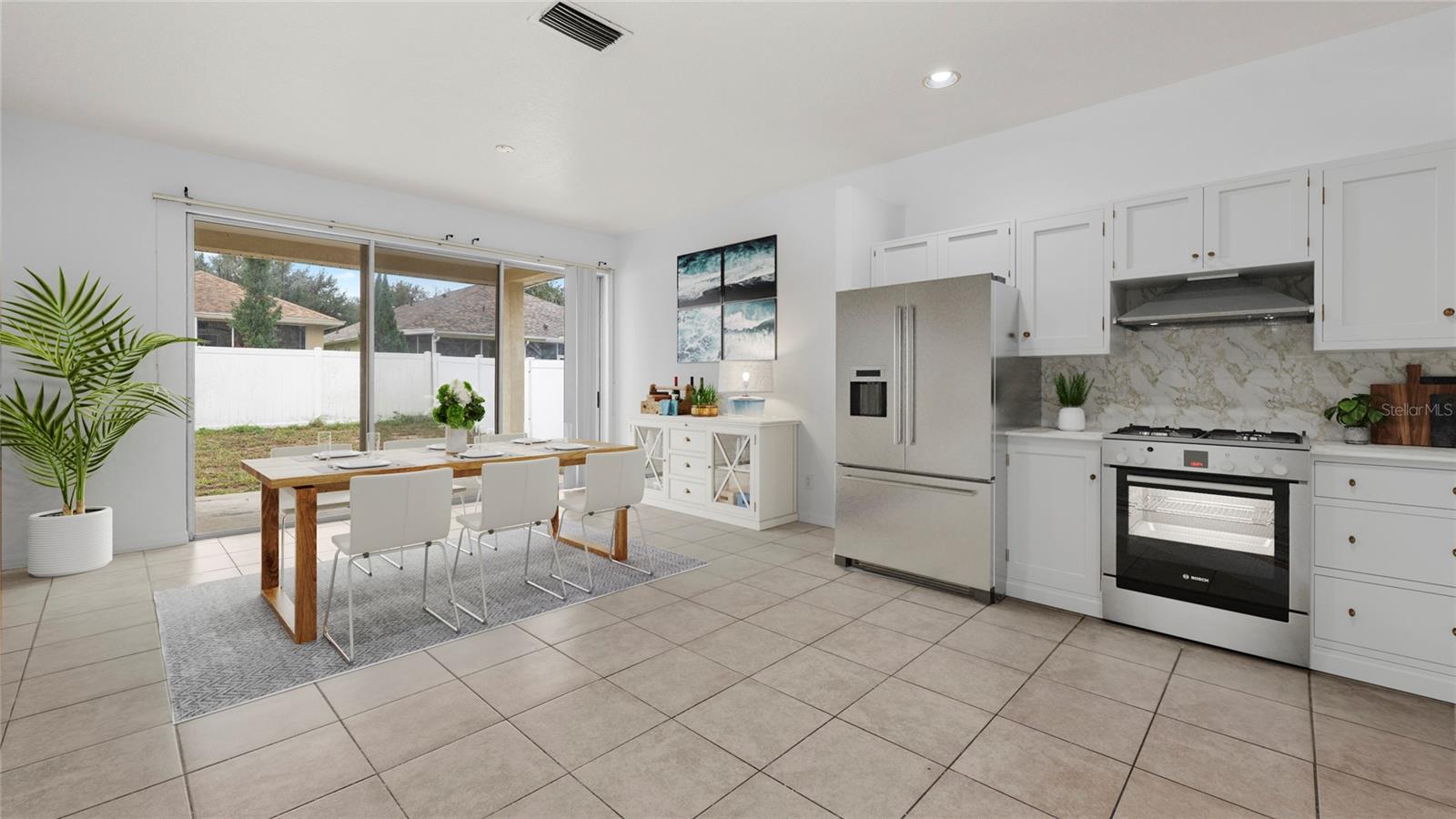 Virtually Renovated and staged Dining