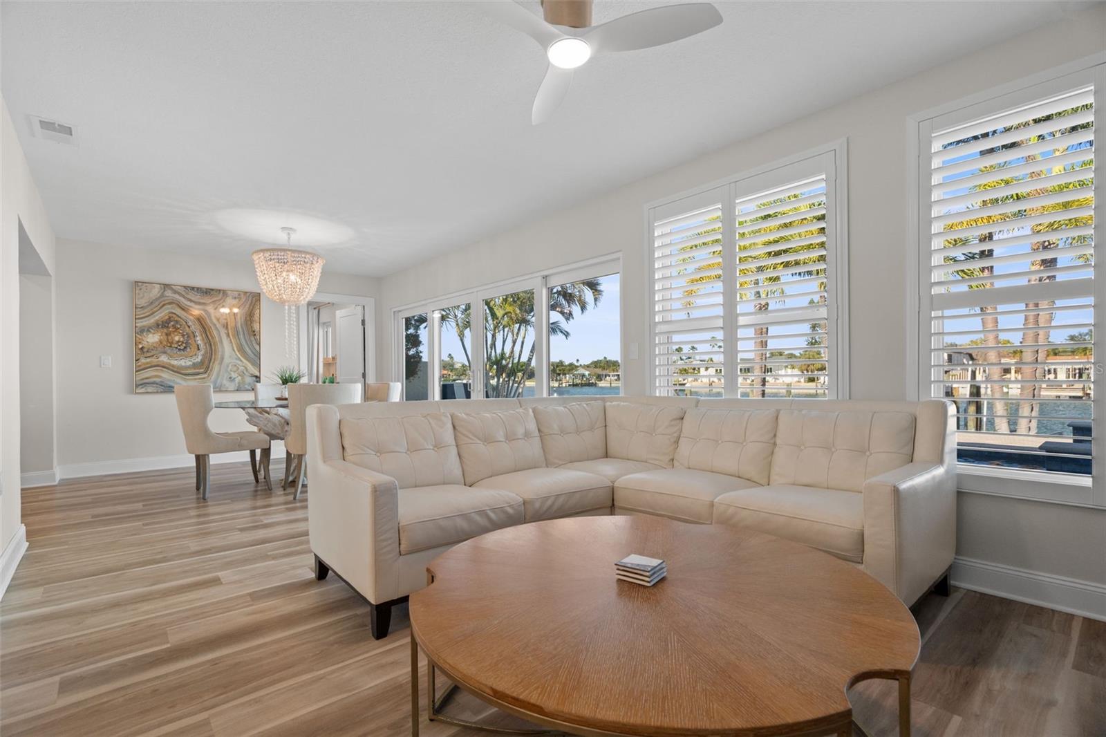 Family Room with water views