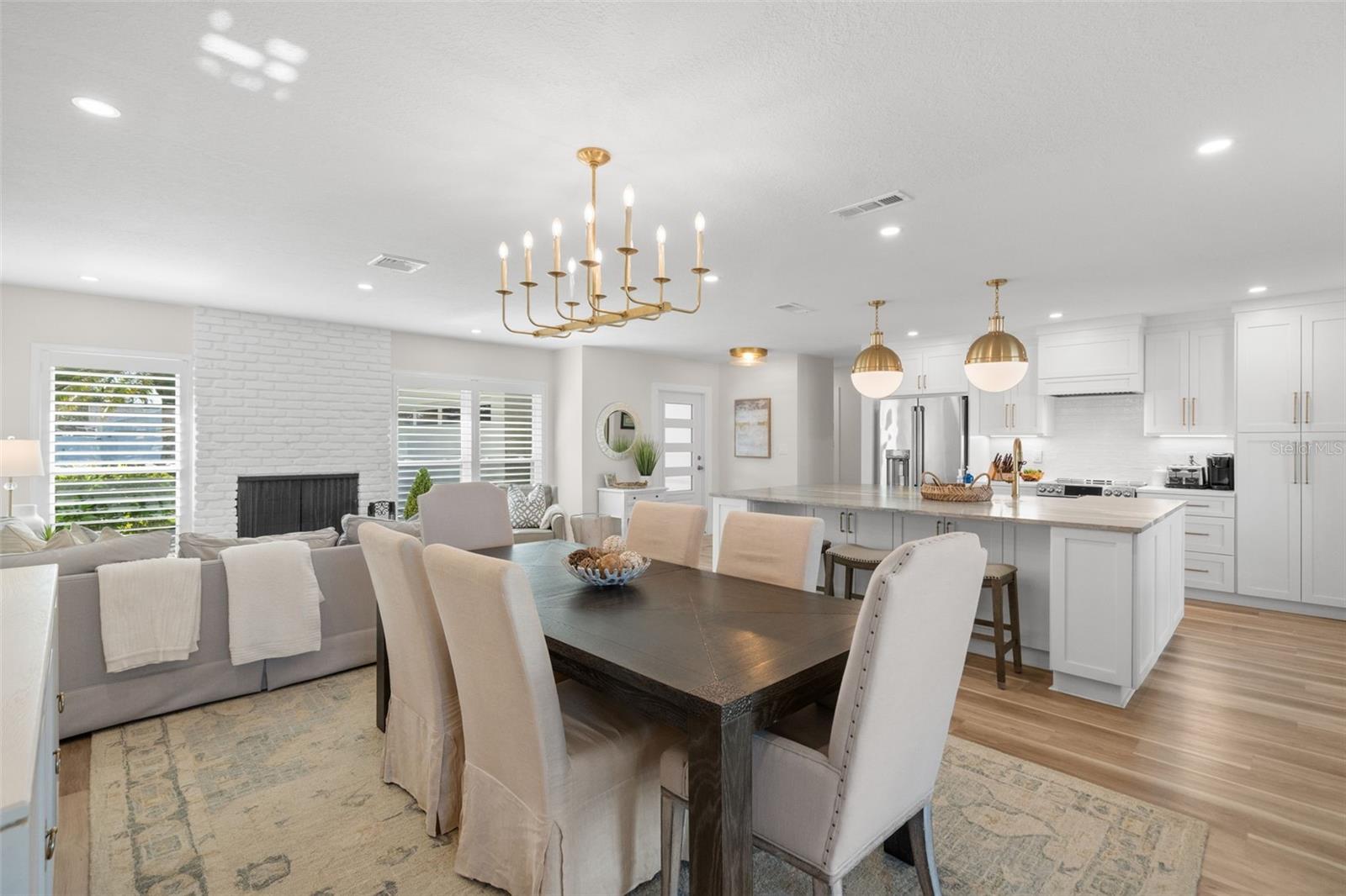 Perfectly placed dining area adjacent to the kitchen and living room.