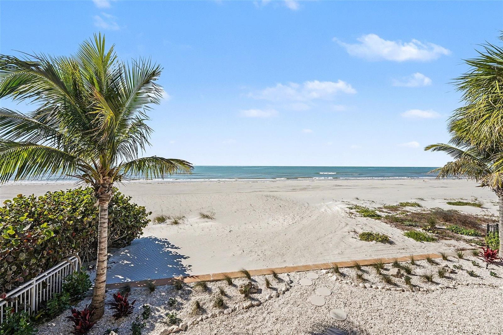 63’ x 203’ beachfront lot with endless Gulf views on your private beach