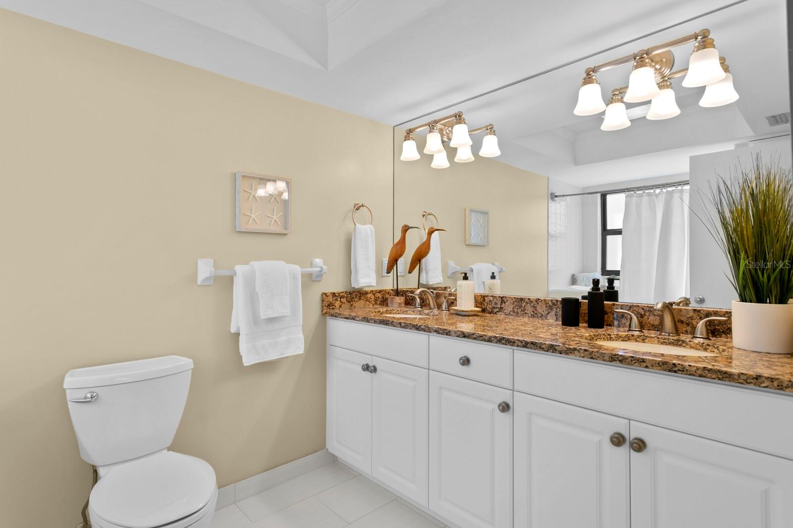 Ensuite bathroom with dual sink vanity