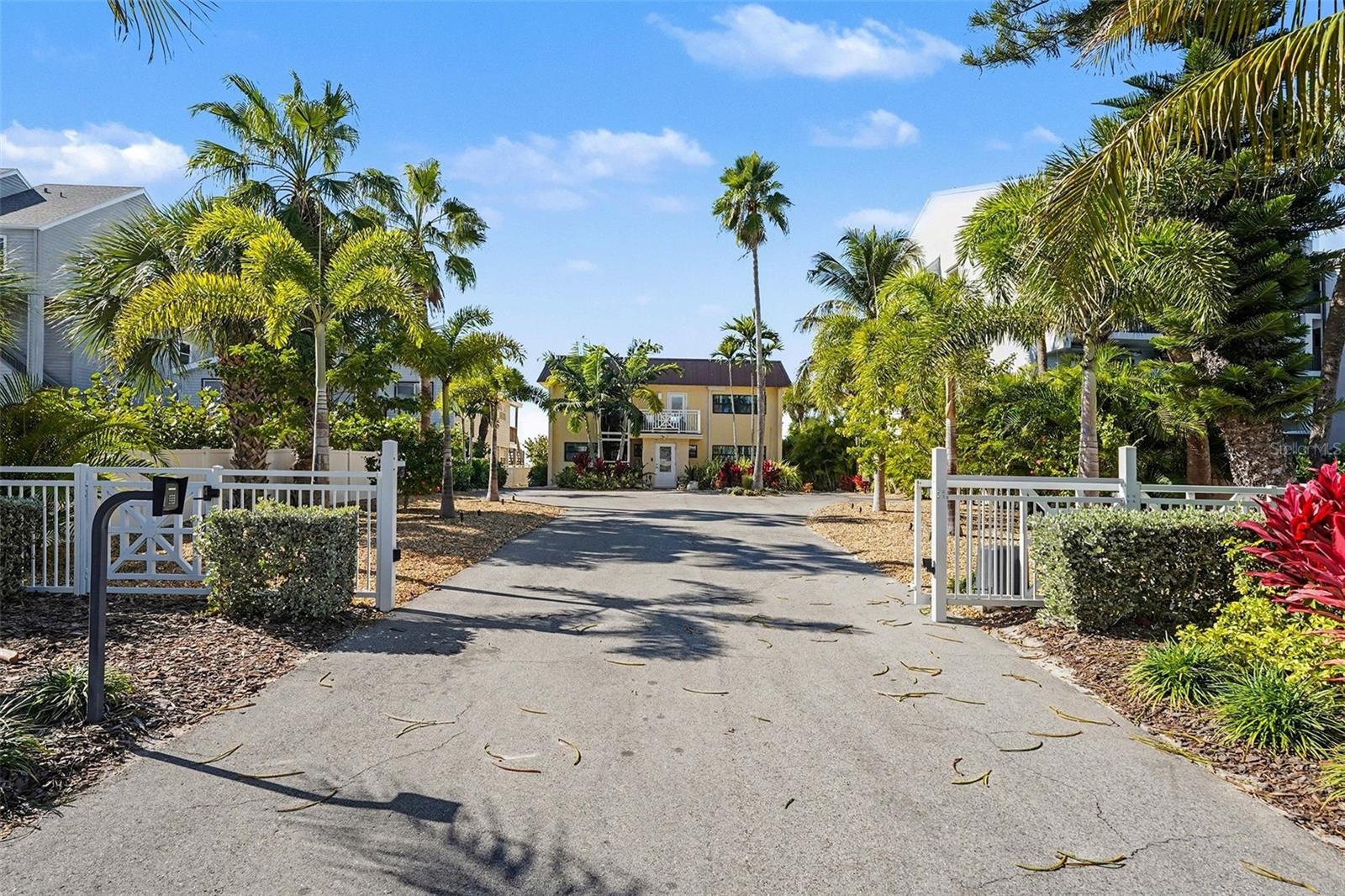 Welcome home through your private remote gate, a single coded entry for pedestrians and a remote coded gate for autos.