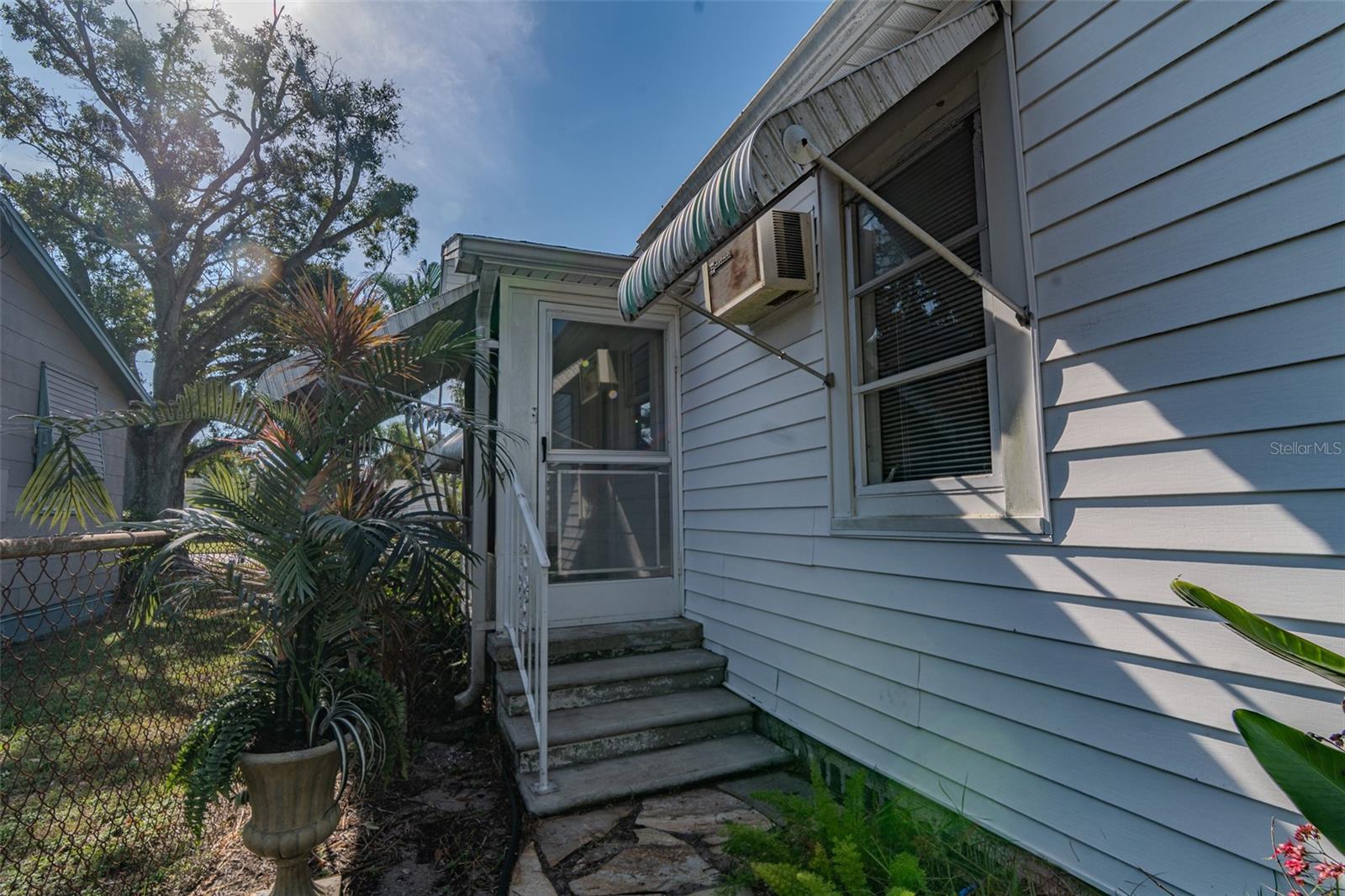 side door to backyard