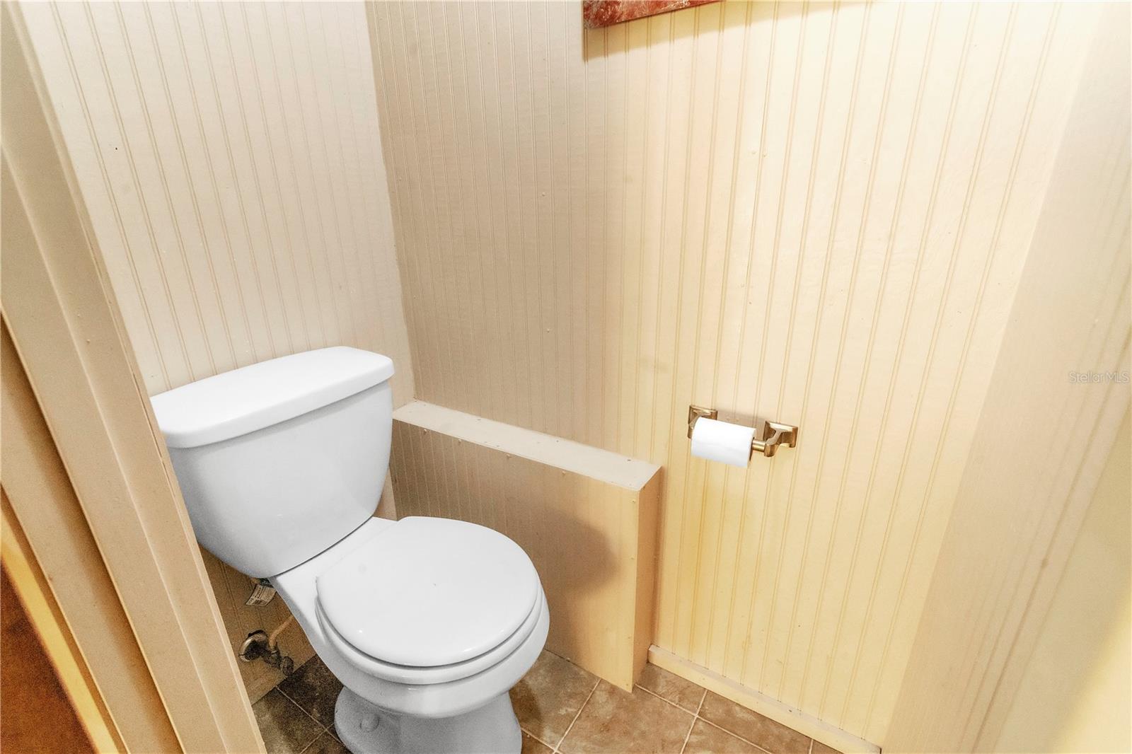 half bathroom in garage