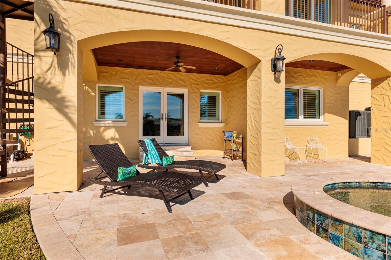 Direct access from downstairs Living Room to outdoor play!