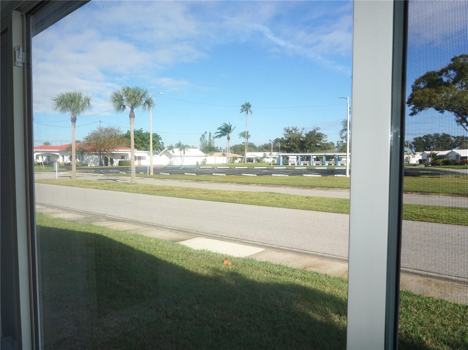View of clubhouse from Kitchen
