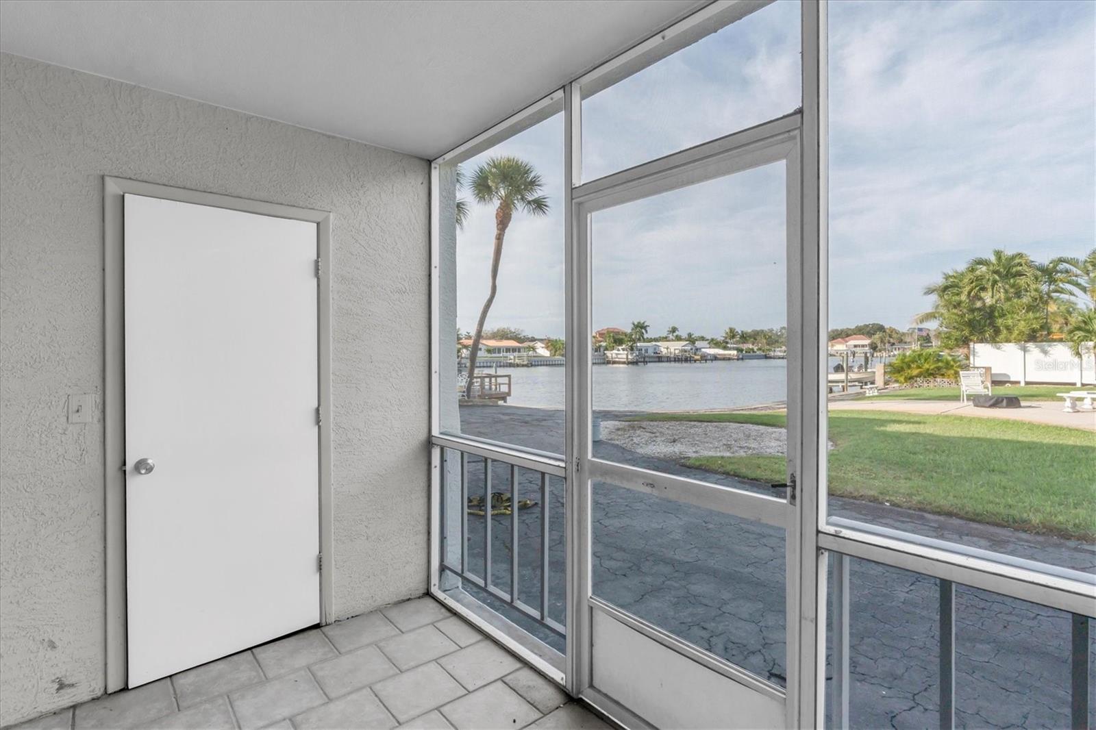 view from screened porch