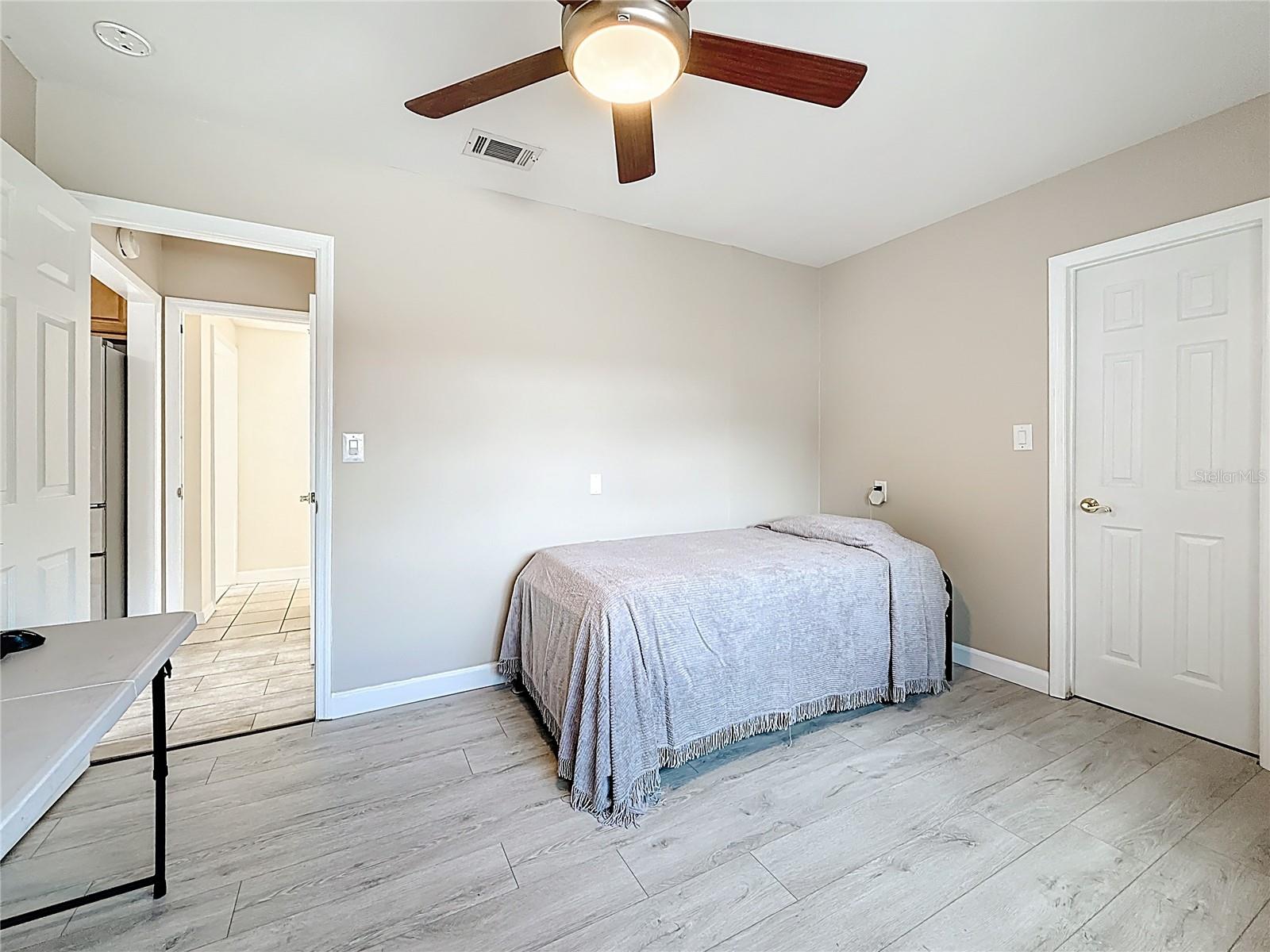 Bedroom in Apartment has large walk-in closet