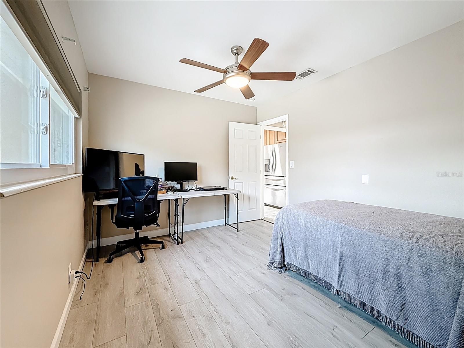 Bedroom in Apartment has large walk-in closet