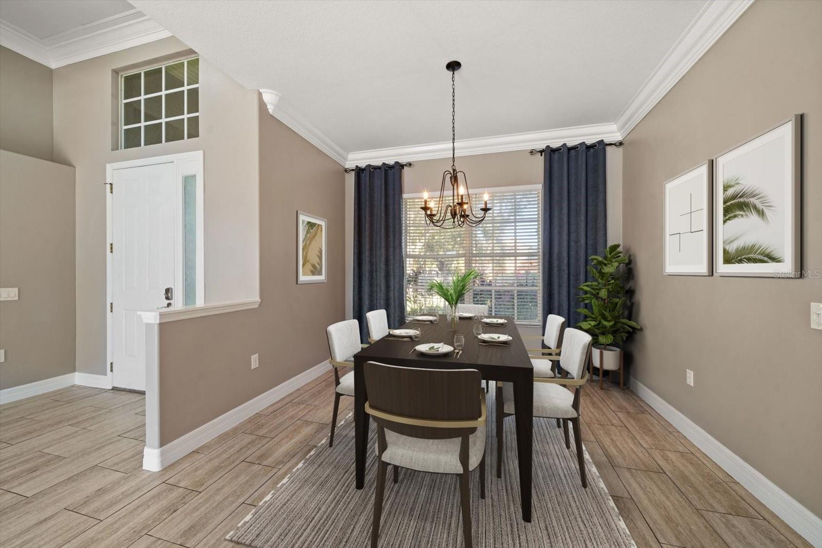 Space for Elegant Dining - Virtual Staging