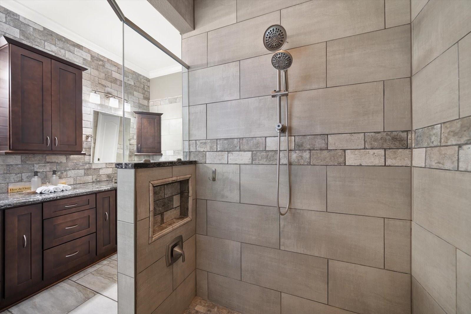 All the beauty and pampering with dual showerheads