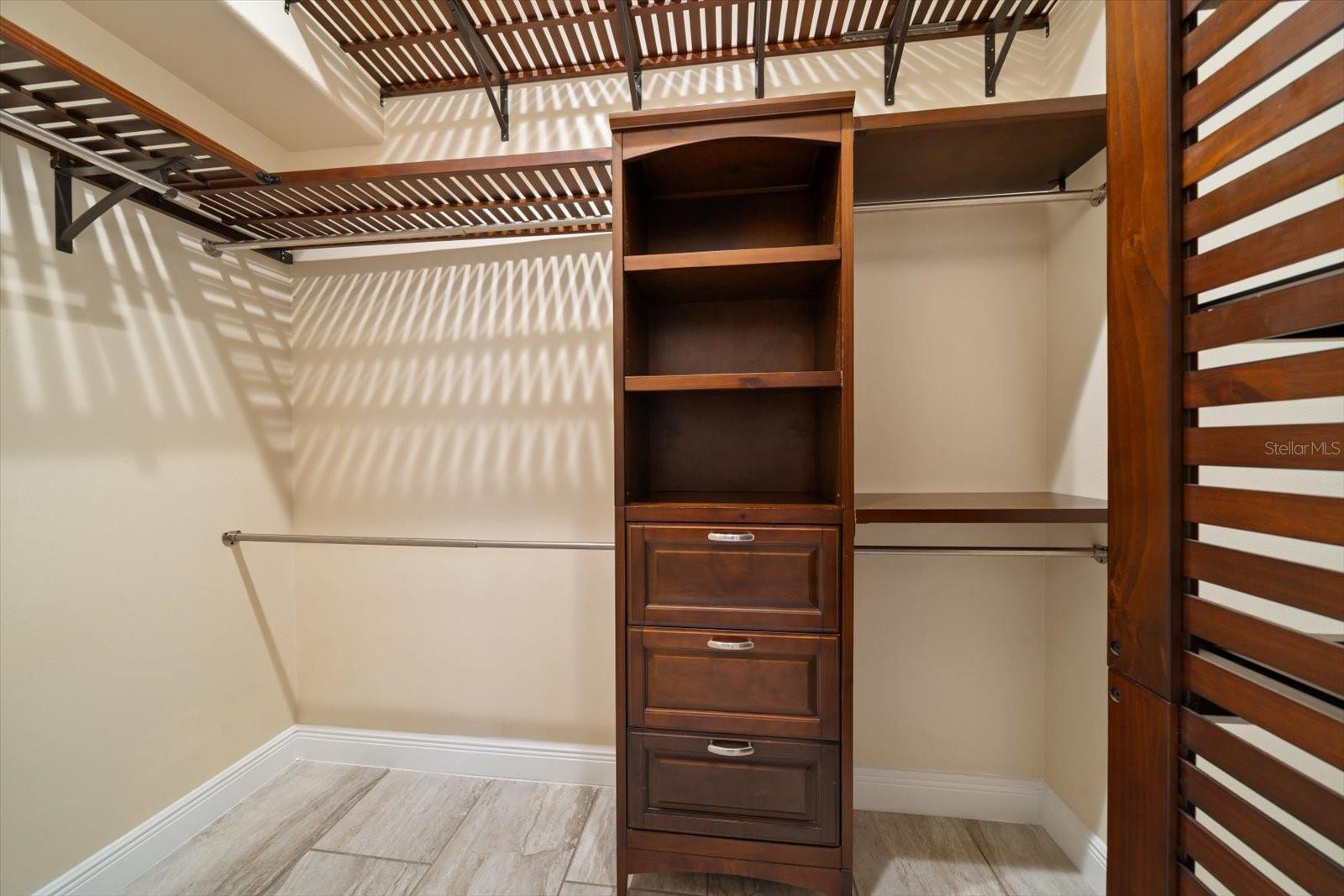Custom built walk in closets