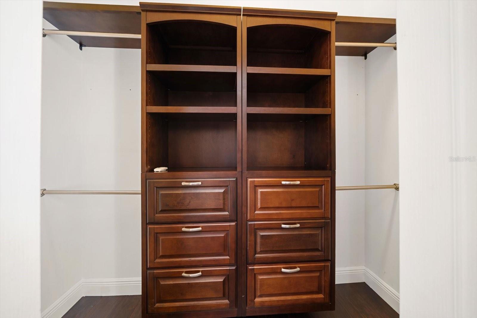 Dual walk in custom closets