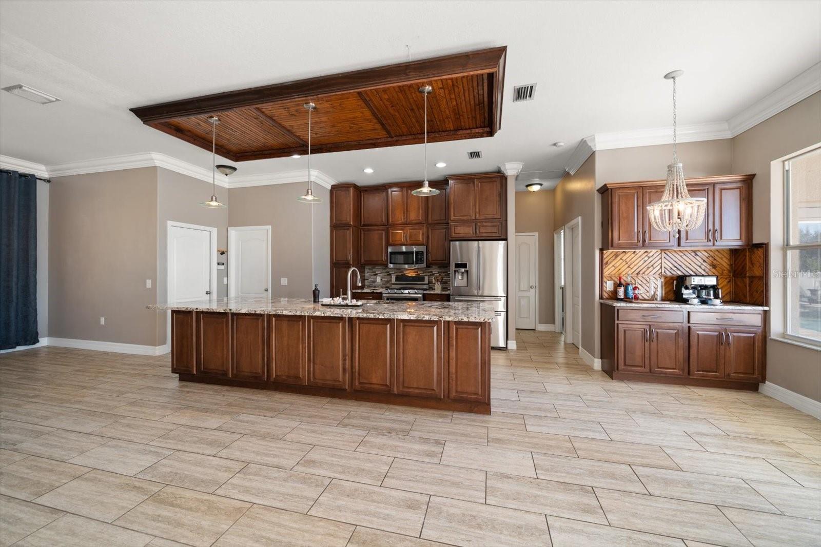 Luxurious Hardwood accents