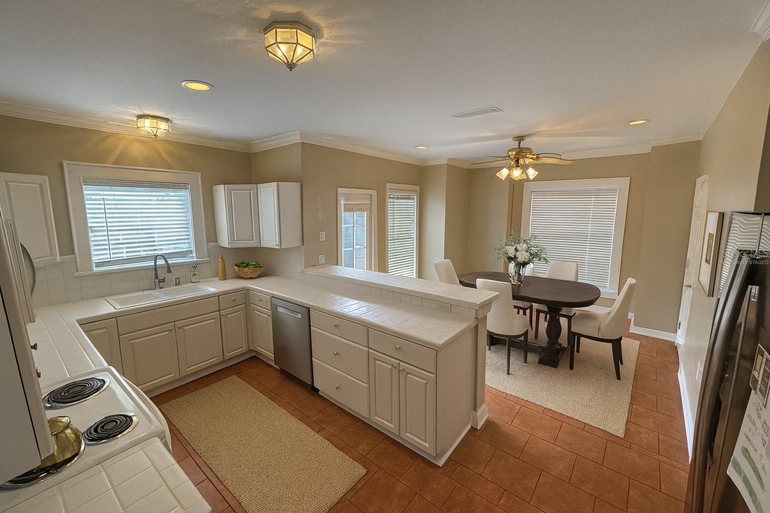 Virtually staged kitchen