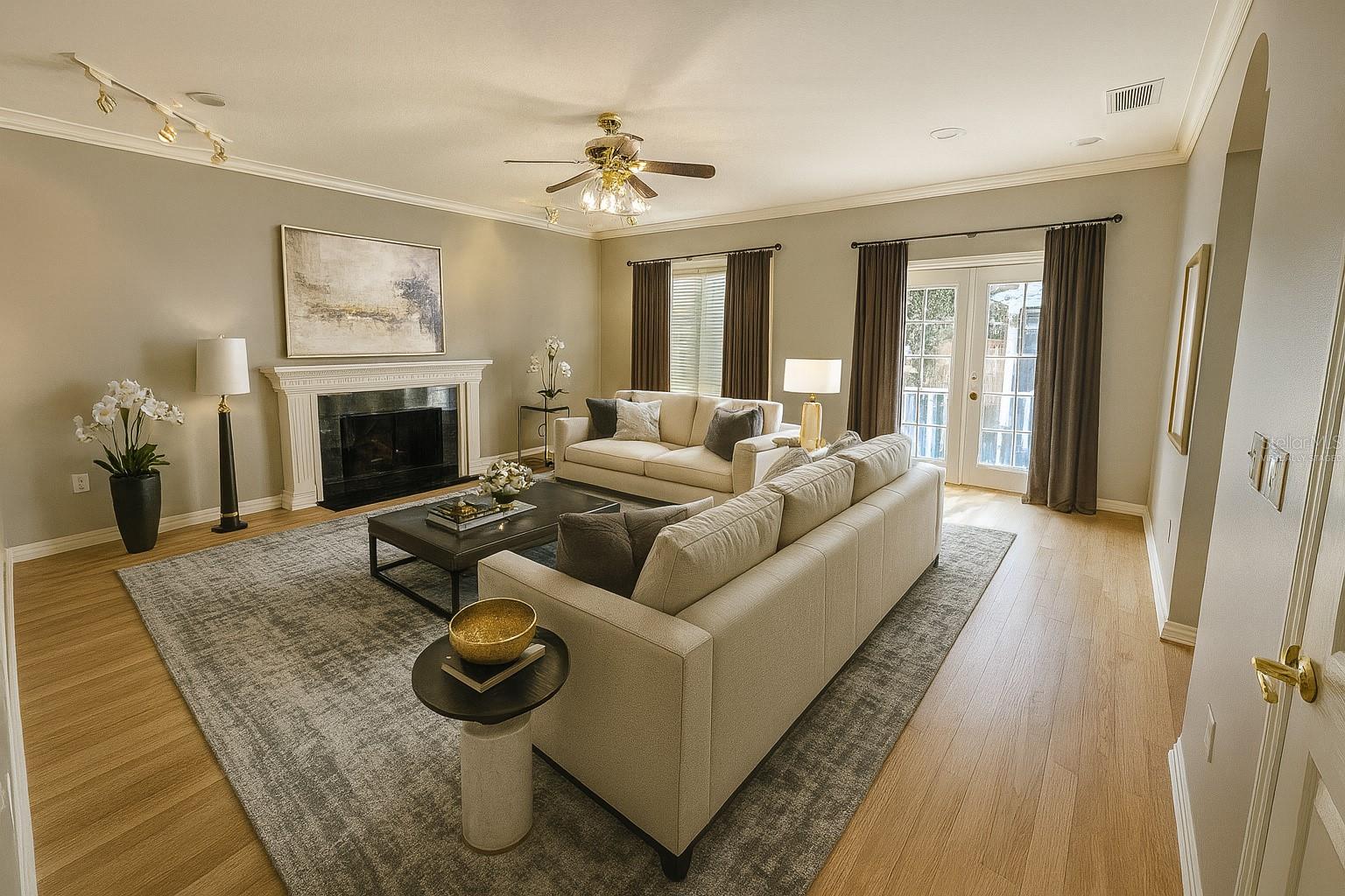 virtually staged Family room