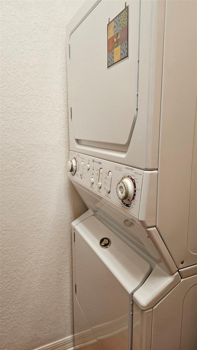 STACKABLE WASHER DRYER UPSTAIRS