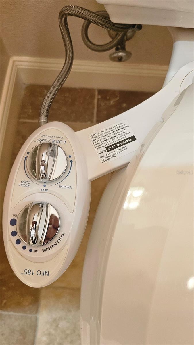 BIDET ATTACHED TO ALL3 TOILETS