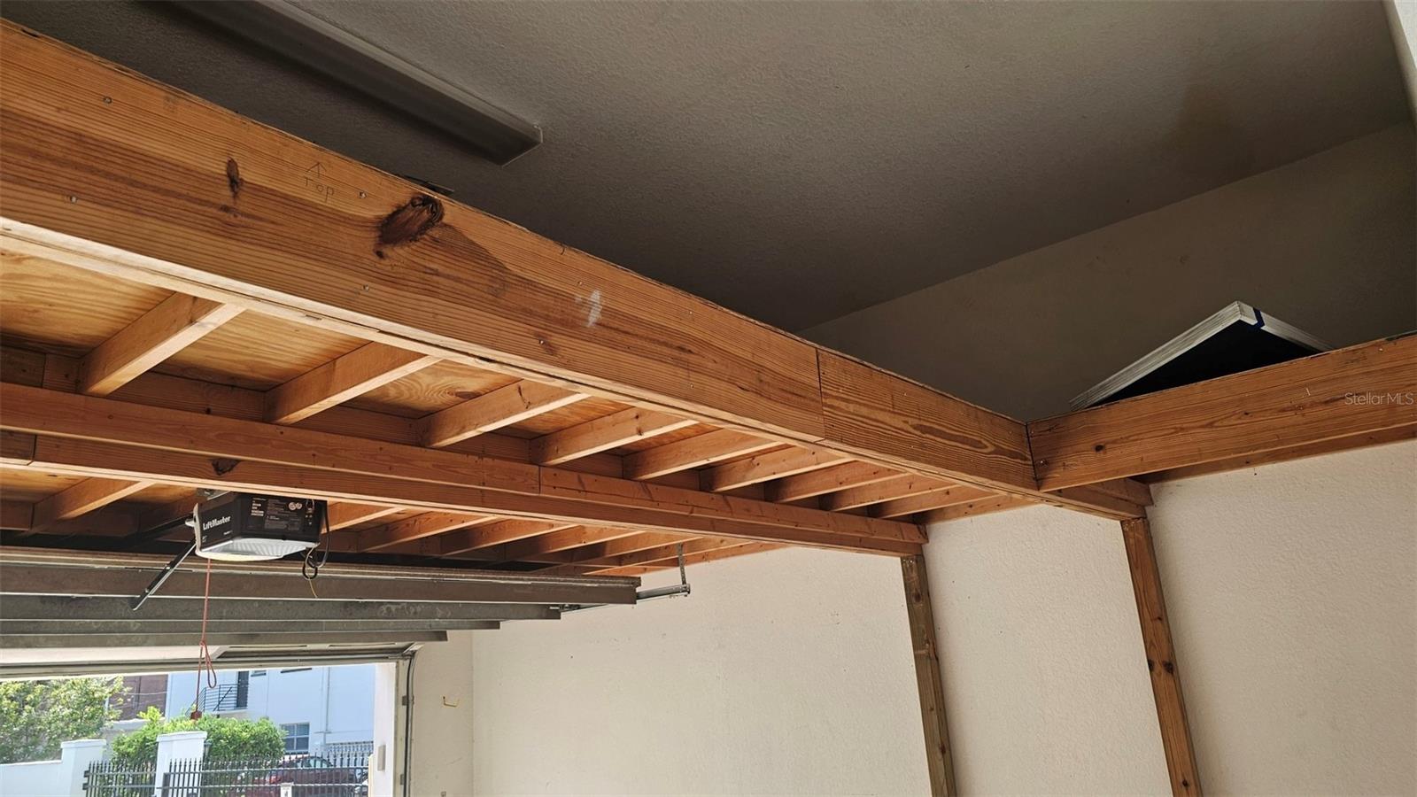 BUILT-IN LOFT IN GARAGE FOR STORAGE