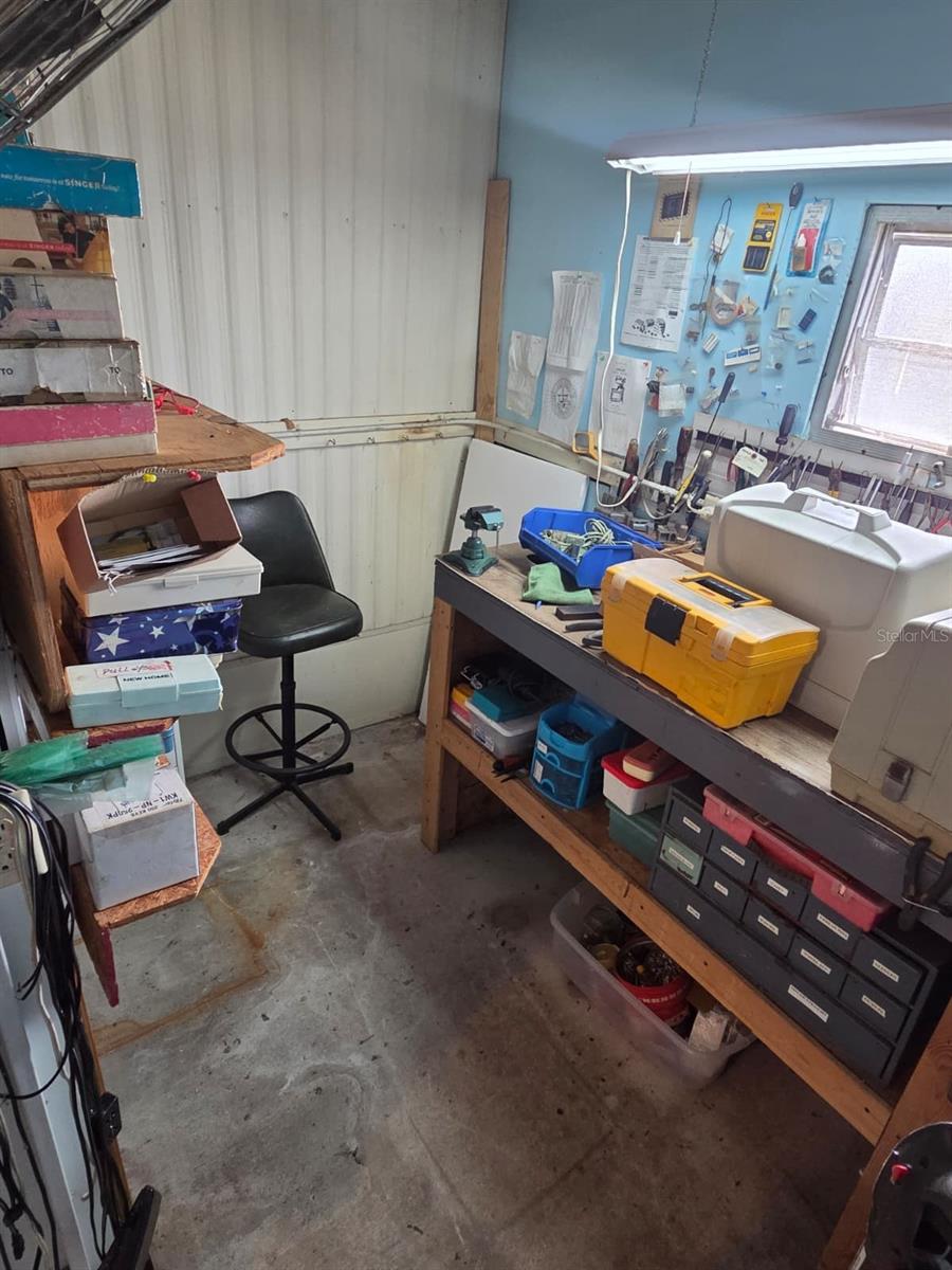 Workspace in shed