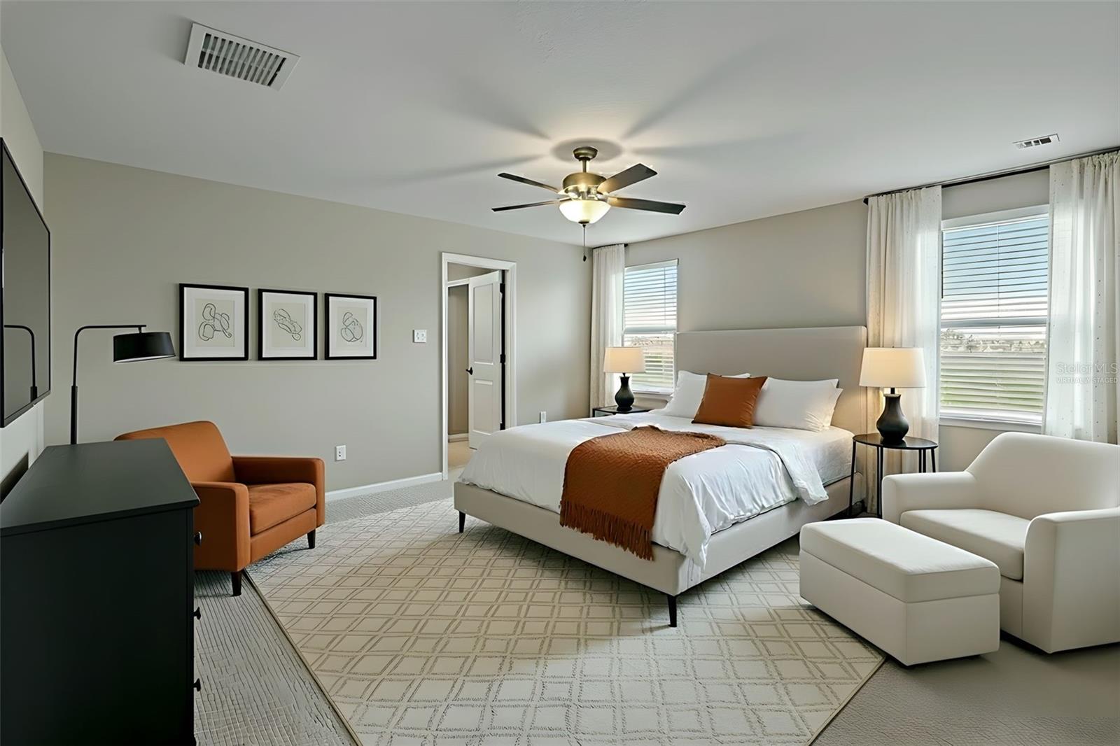 Master Bedroom Retreat Virtually Staged