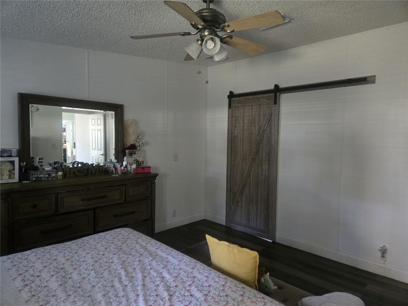 Barn Door towards Master Bathroom