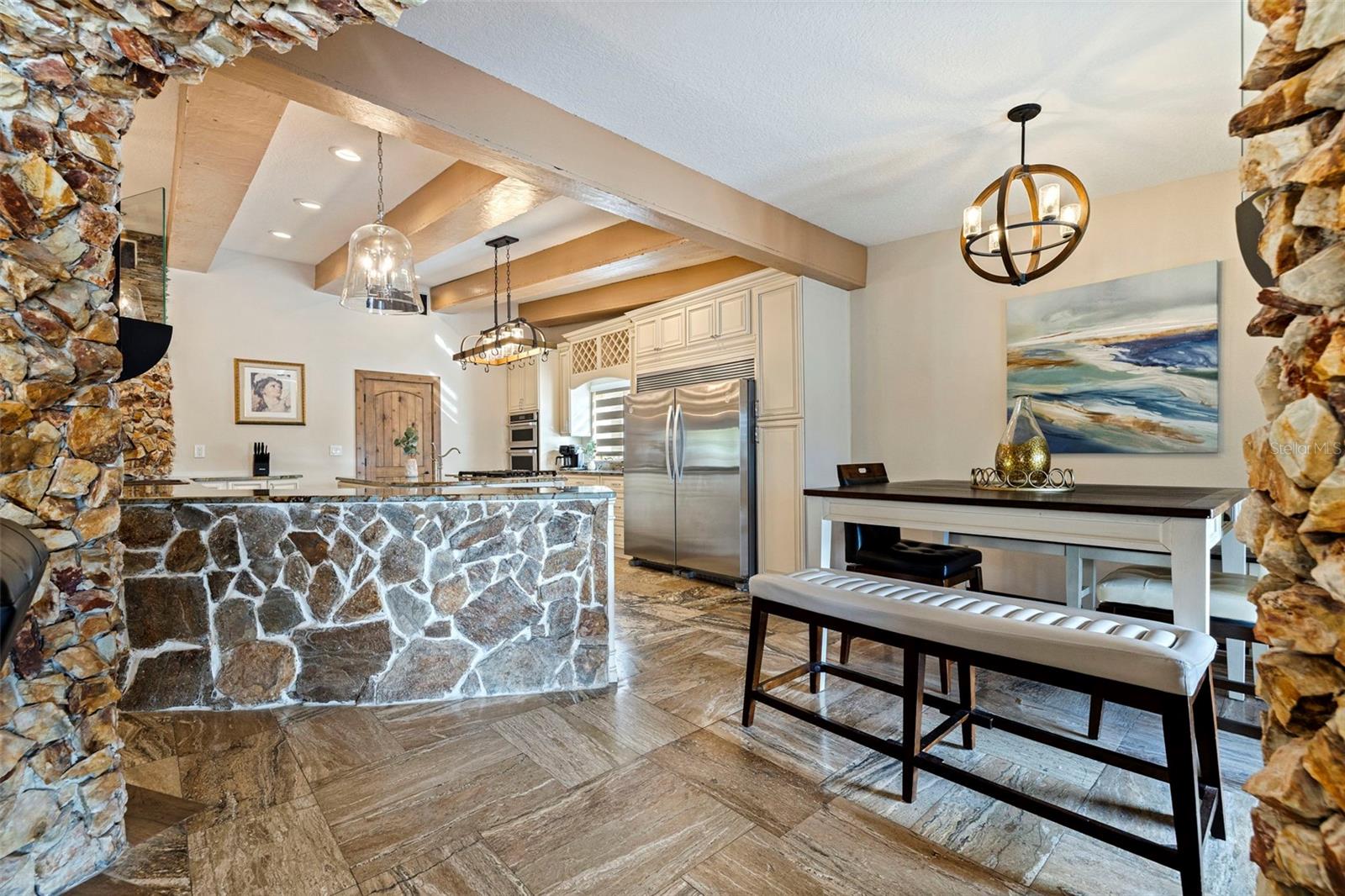 Casual eating area off kitchen