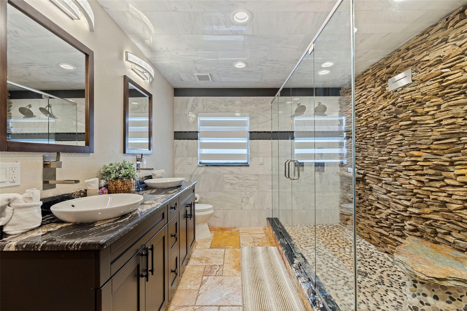 Jack and Jill Bathroom with access main space also