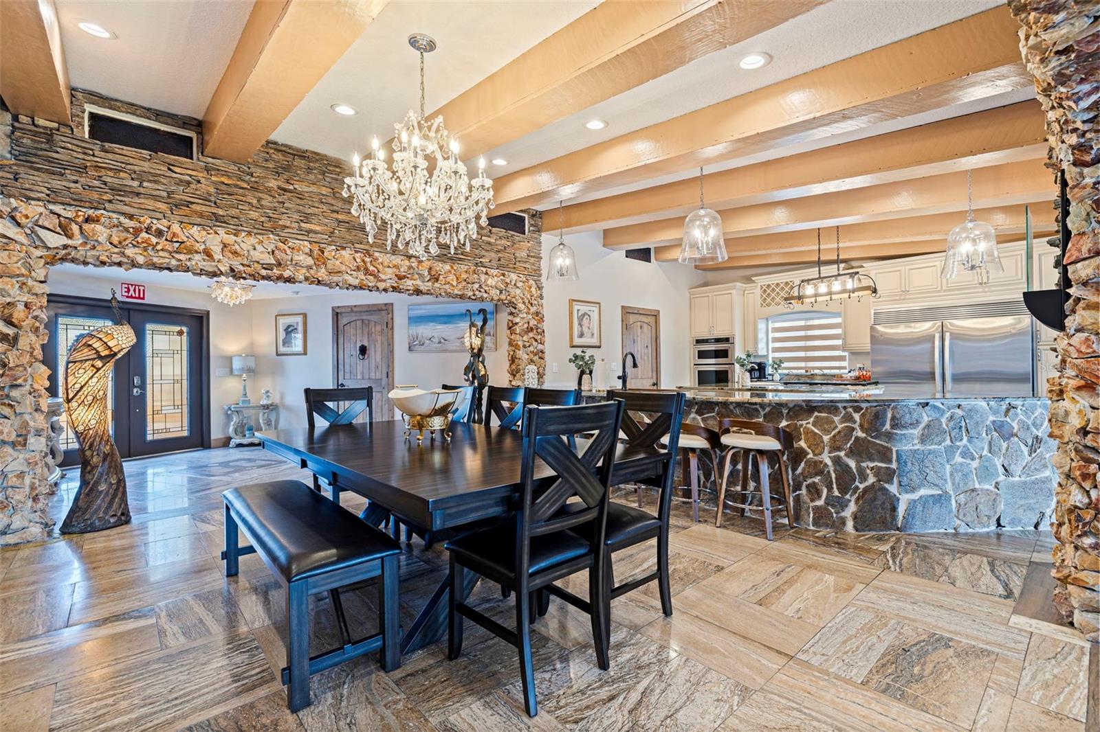 Elegant Dining and Kitchen spaces