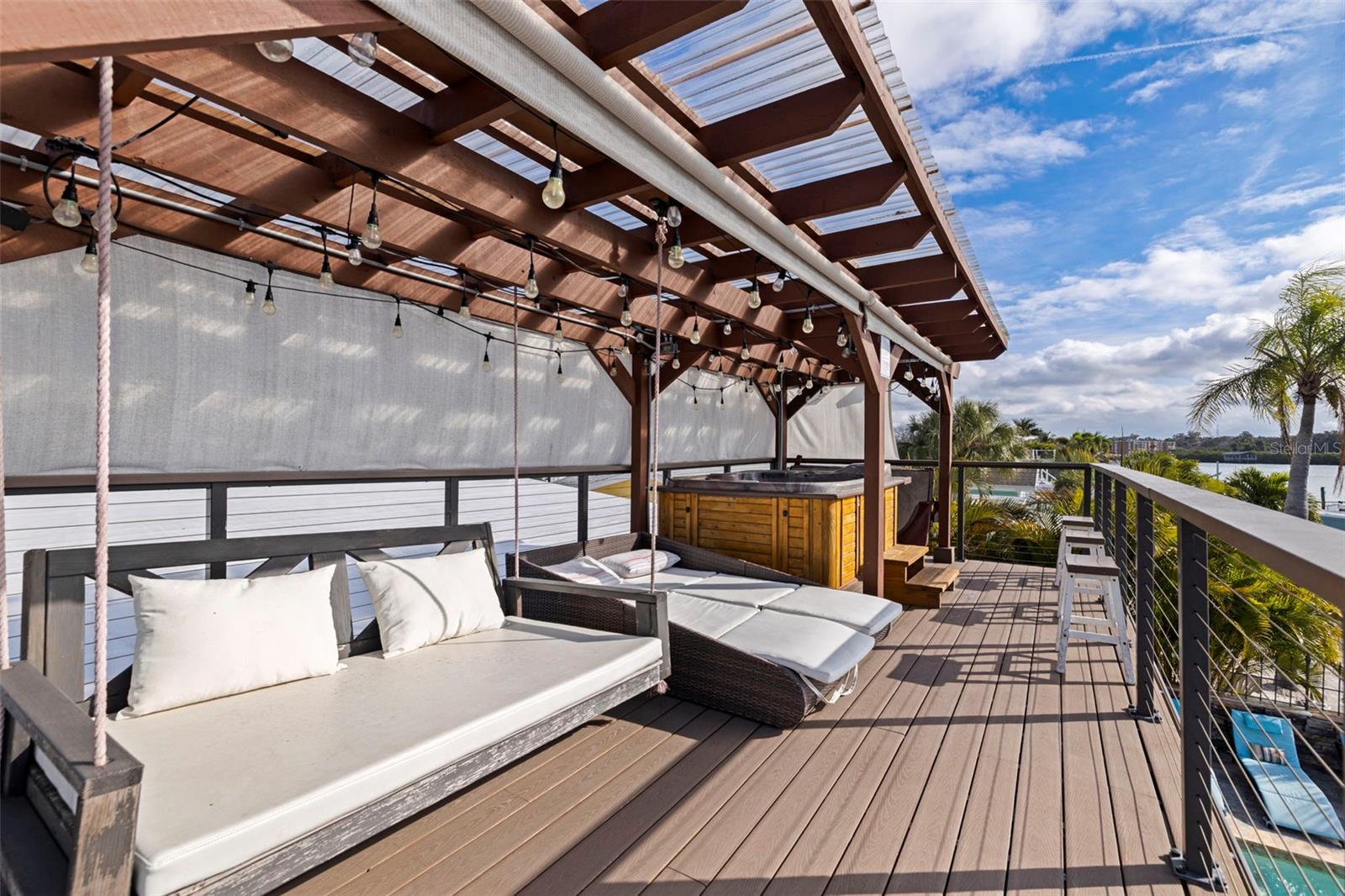 Private balcony with Hot Tub