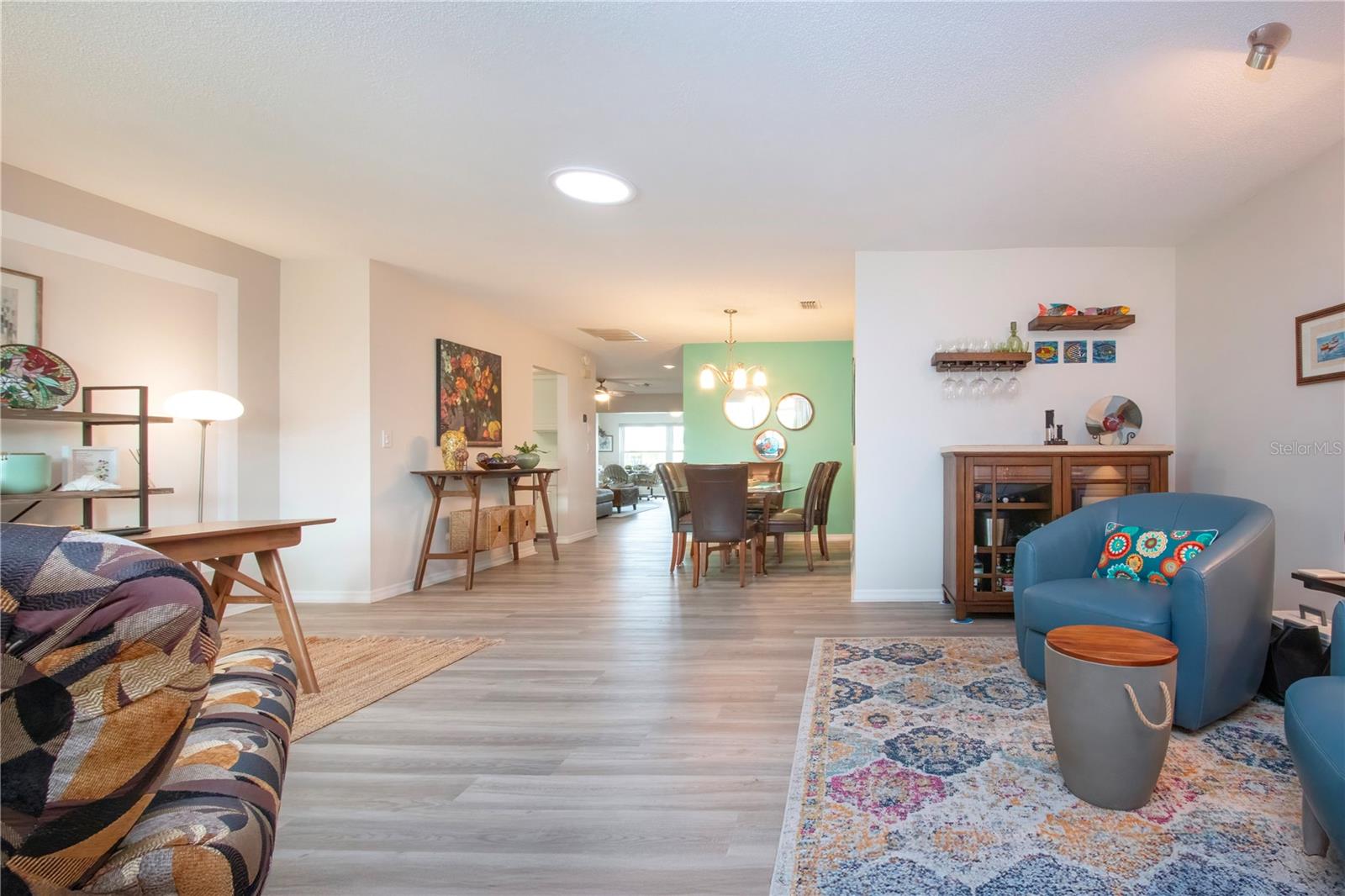 Living Room w/Dining Room beyond