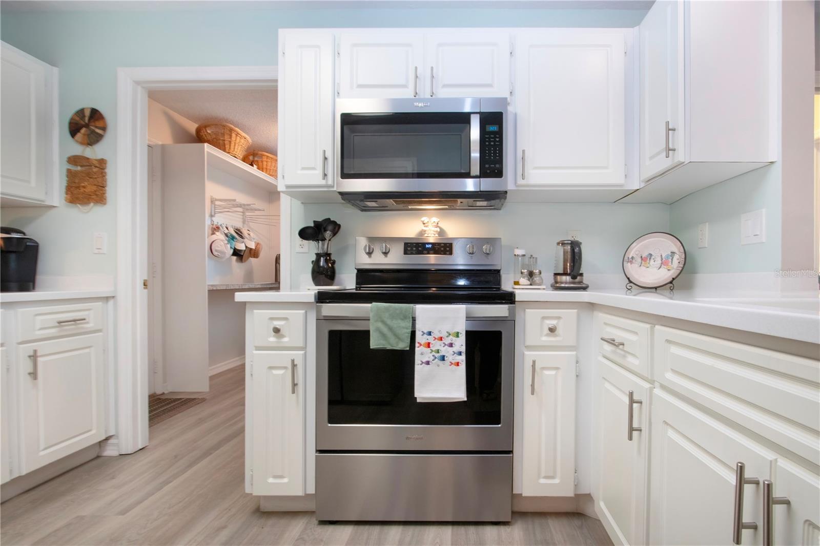 Kitchen w/Laundry room beyond