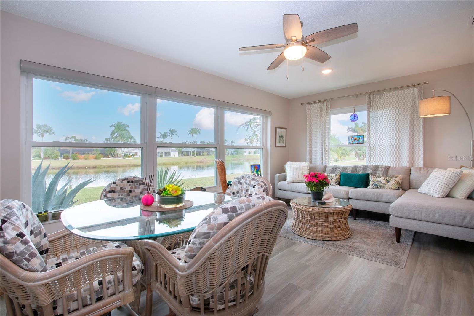 Spacious Florida Room w/water view