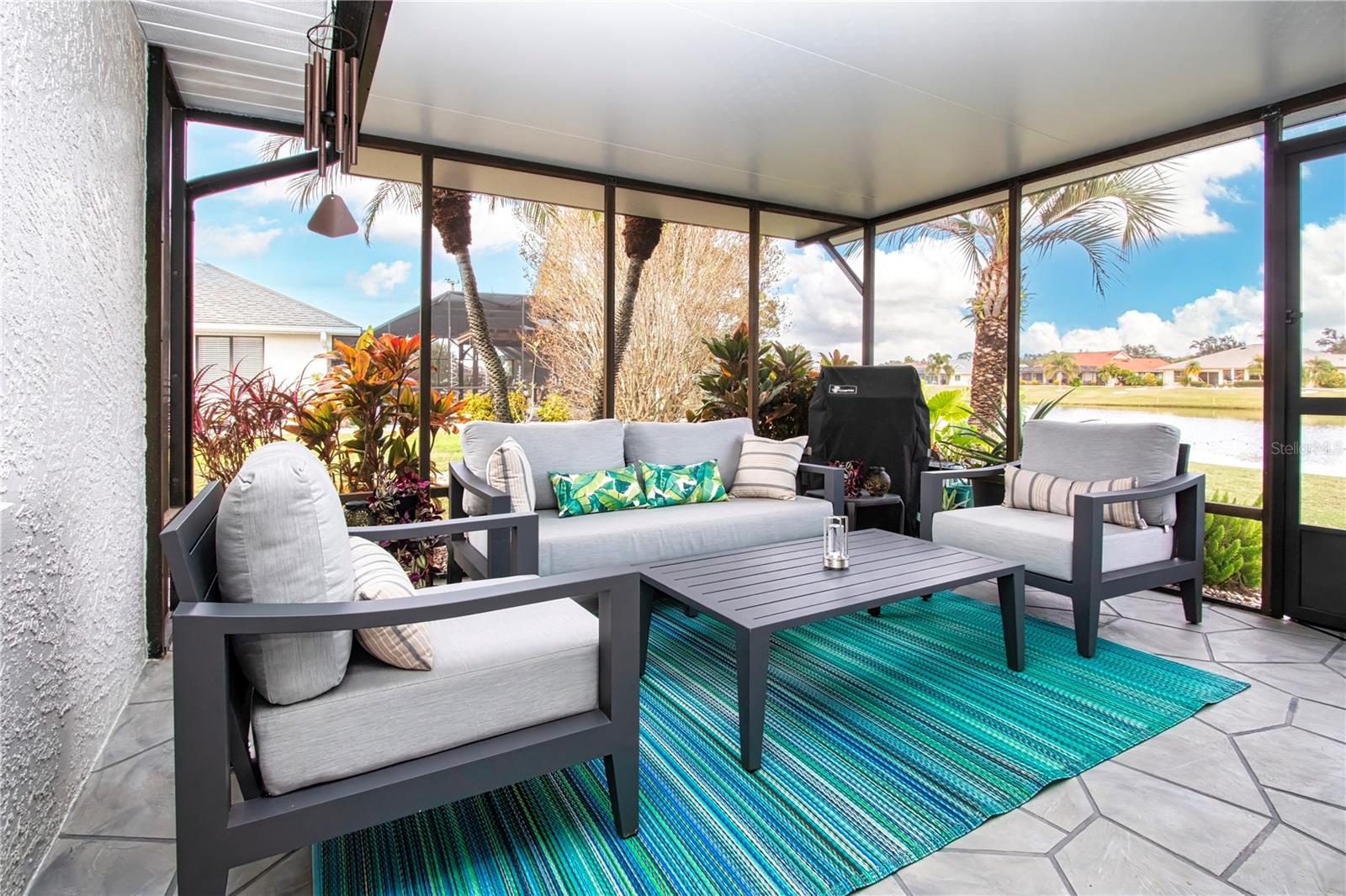 Screened Lanai with new flooring and roof