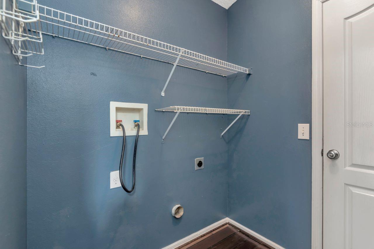 Laundry room off of garage