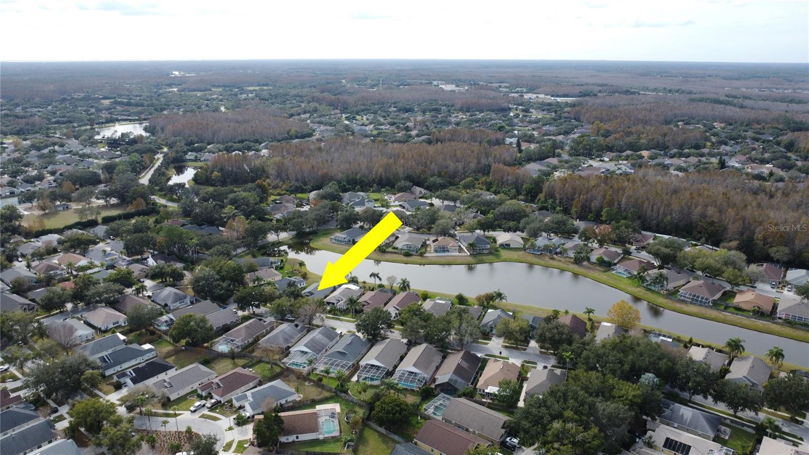 Aerial View with Private water view