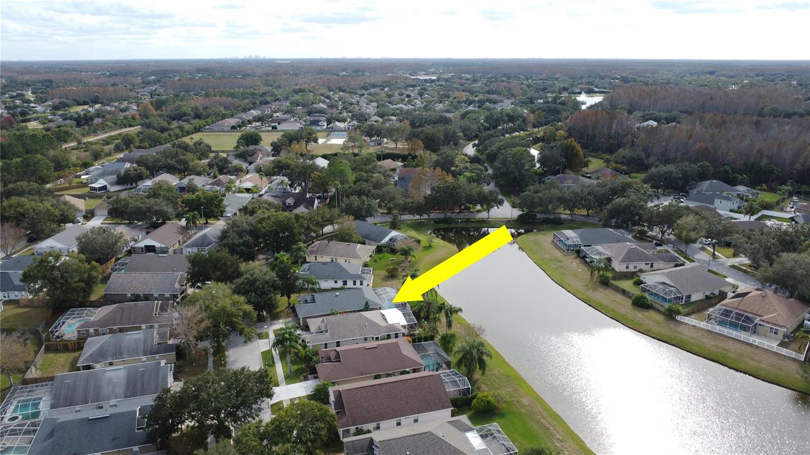 Aerial View with Private water view