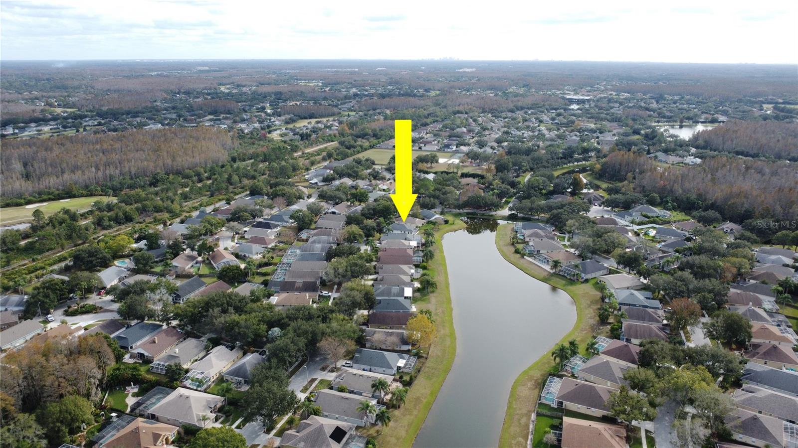 Aerial View with Private water view