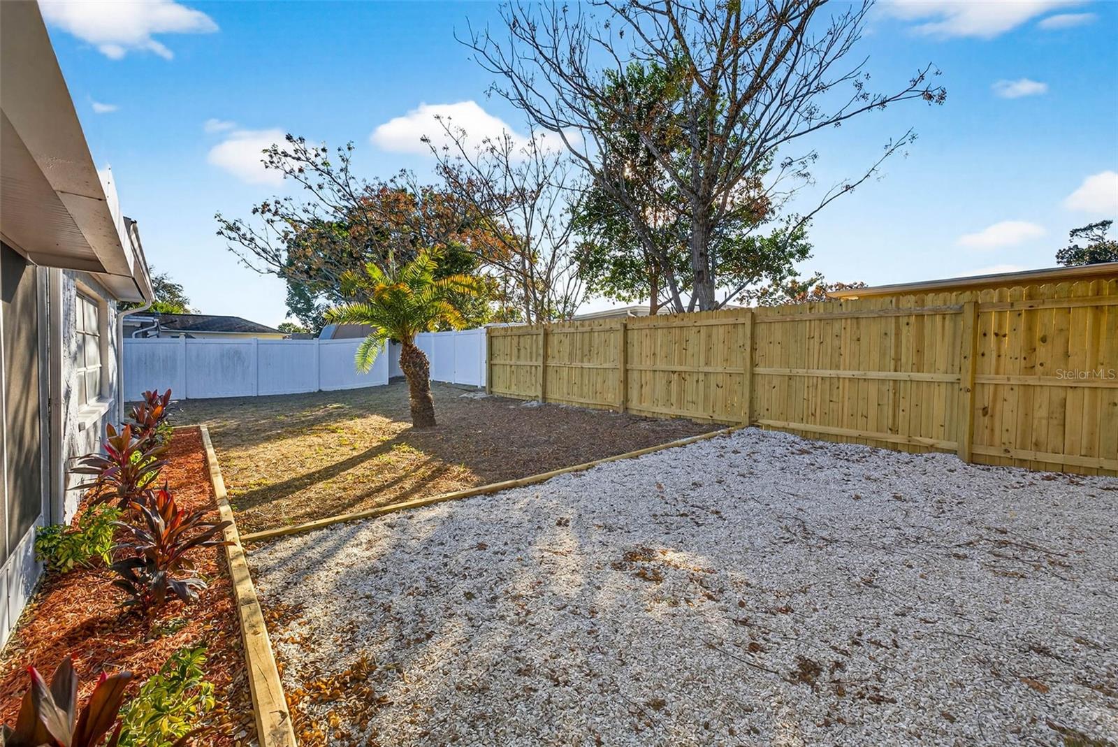 Spacious Private Back Yard with brand new fence and fresh landscaping