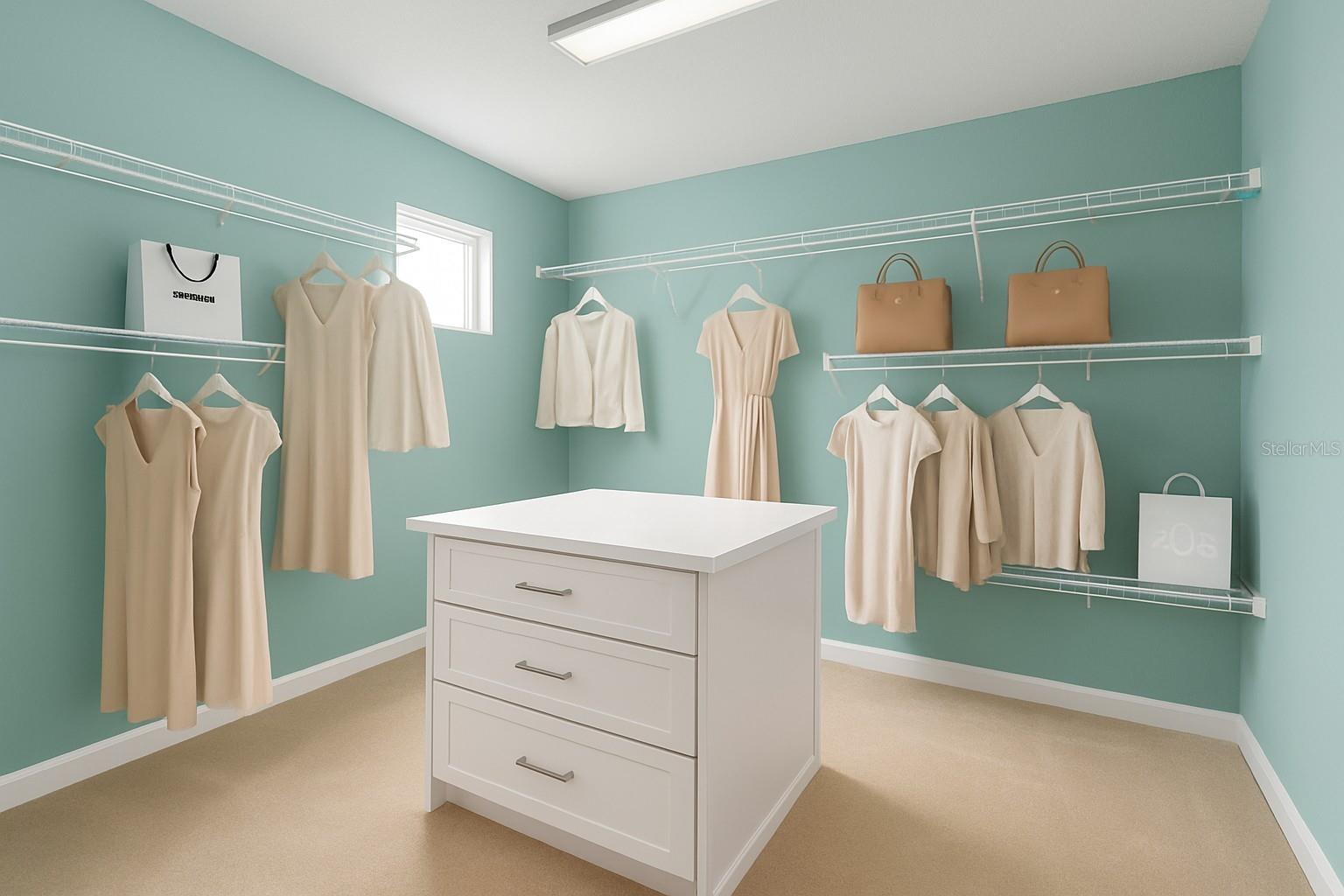 VIRTUAL photo of closet if center island added