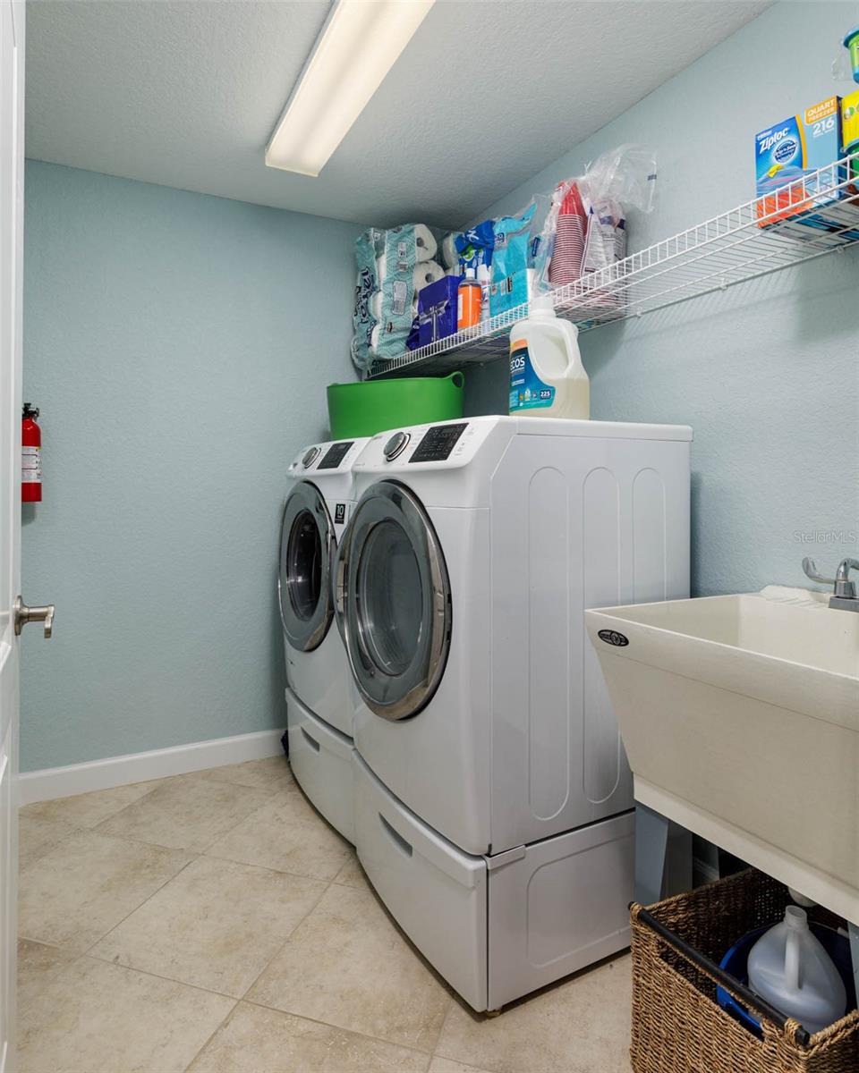 Large Laundry with utility sink